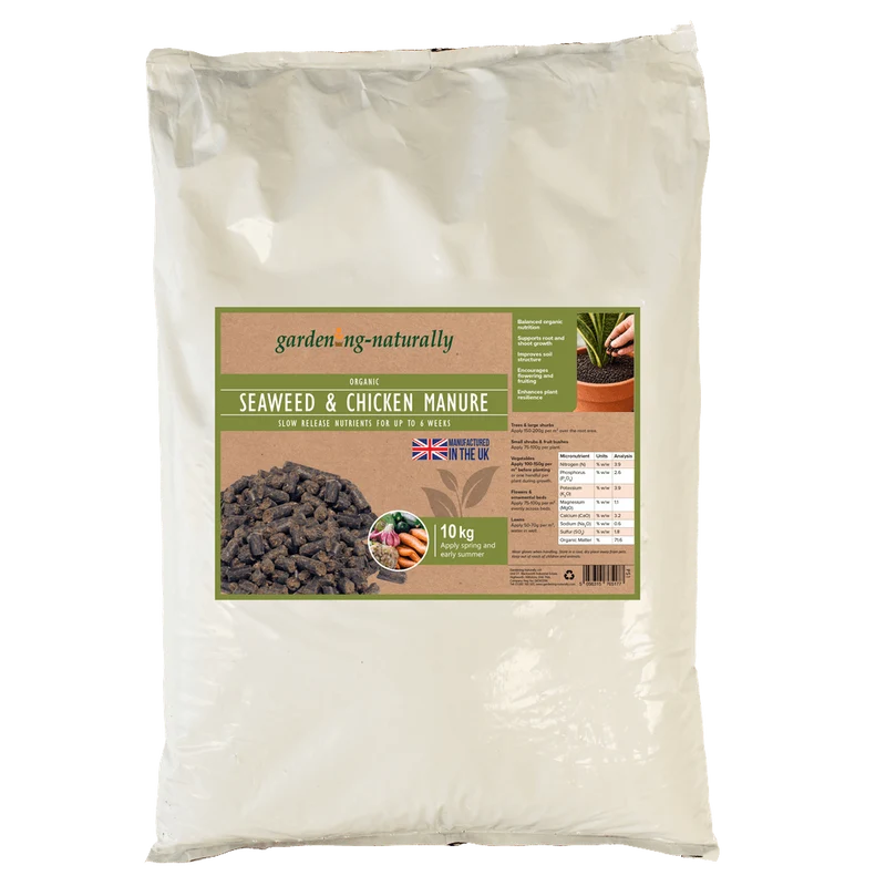 Seaweed And Chicken Manure Pellets Manure Fertiliser 10kg