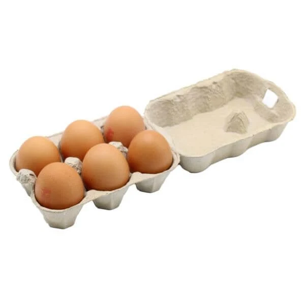 Cardboard Egg Boxes for Half Dozen Eggs – Recyclable and Stackable