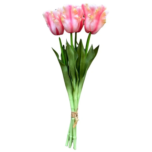 PARROT TULIP BOUQUET-5 PINK 45CM