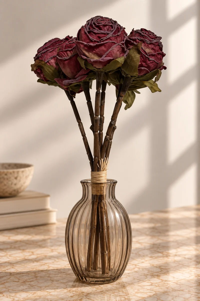ROSE BUNDLE DRY DARK RED