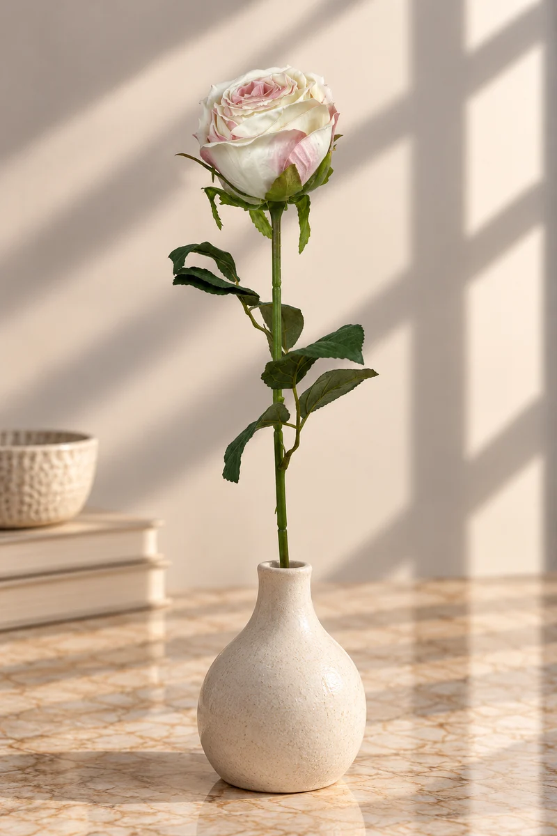 ROSE SINGLE LIGHT PURPLE-WHITE