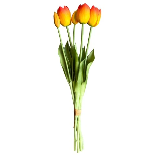 POINTY TULIP BOUQUET-5 ORANGE 45CM
