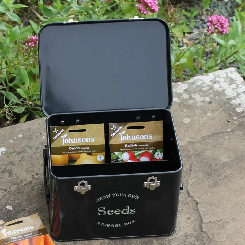 Seed Tin Packet Storage Tin Choice of 3 colours