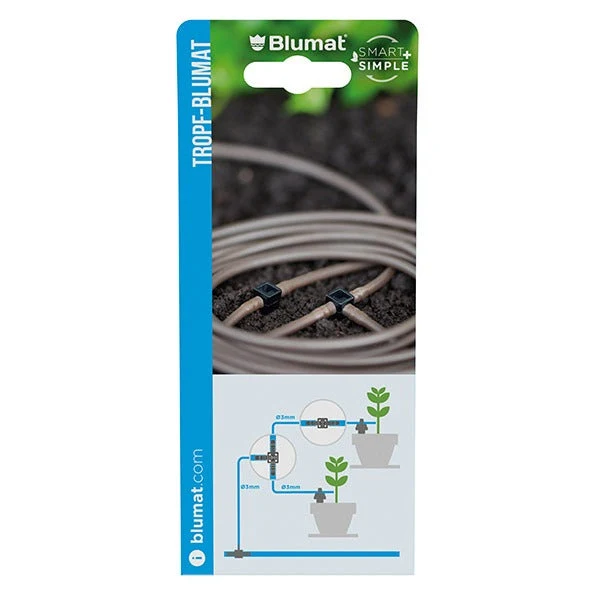 Blumat Sensor Tube + Mini-Fittings – 3mm (1 Tee, 2 Unions)