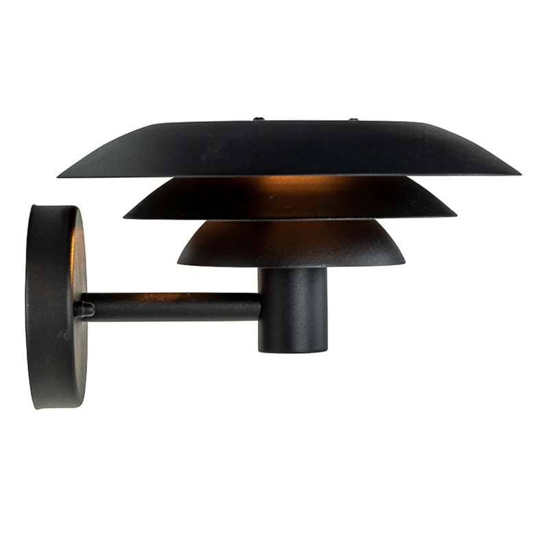 DL25 svart utomhusvägglampa