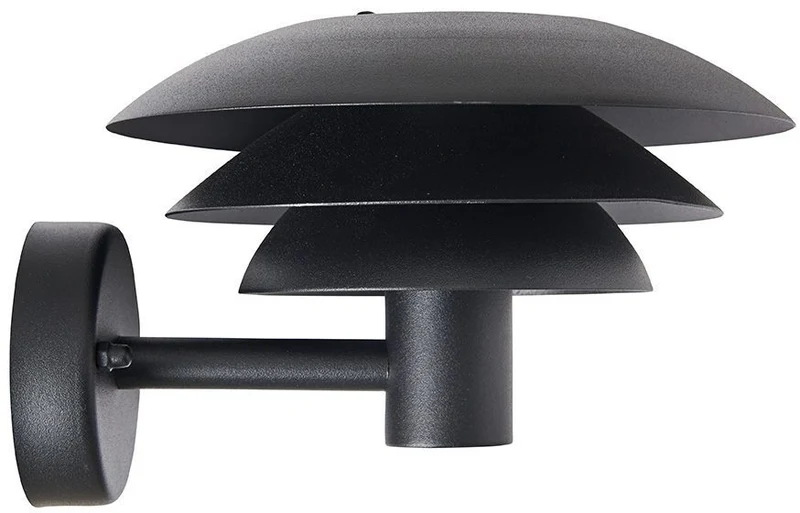 DL20 svart utomhusvägglampa