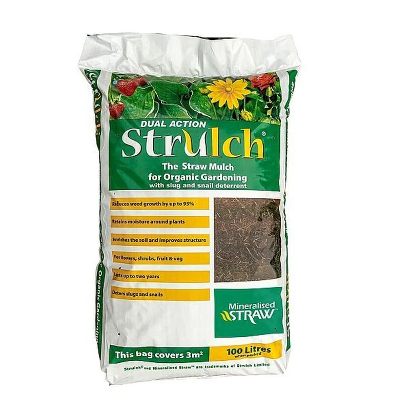 Strulch Garden Mulch – 100L Soil Improver & Weed Control