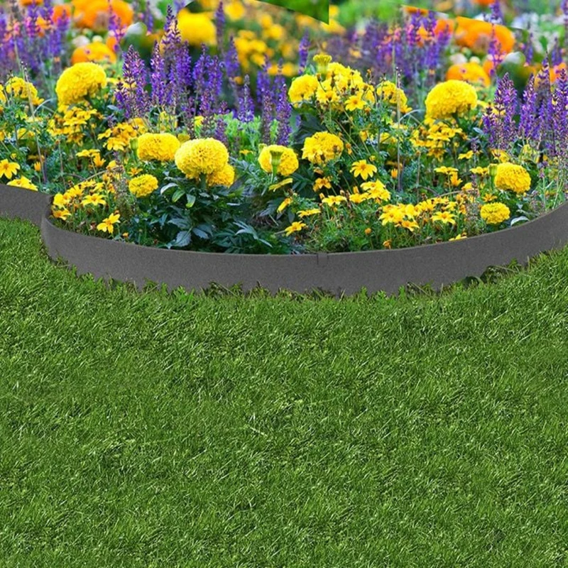 Flexible Garden Border Edging – 9cm Grey Thinline Design