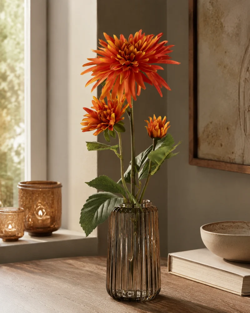Dahlia orange 71 cm