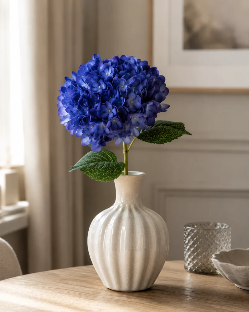 Hydrangea blå 64 cm