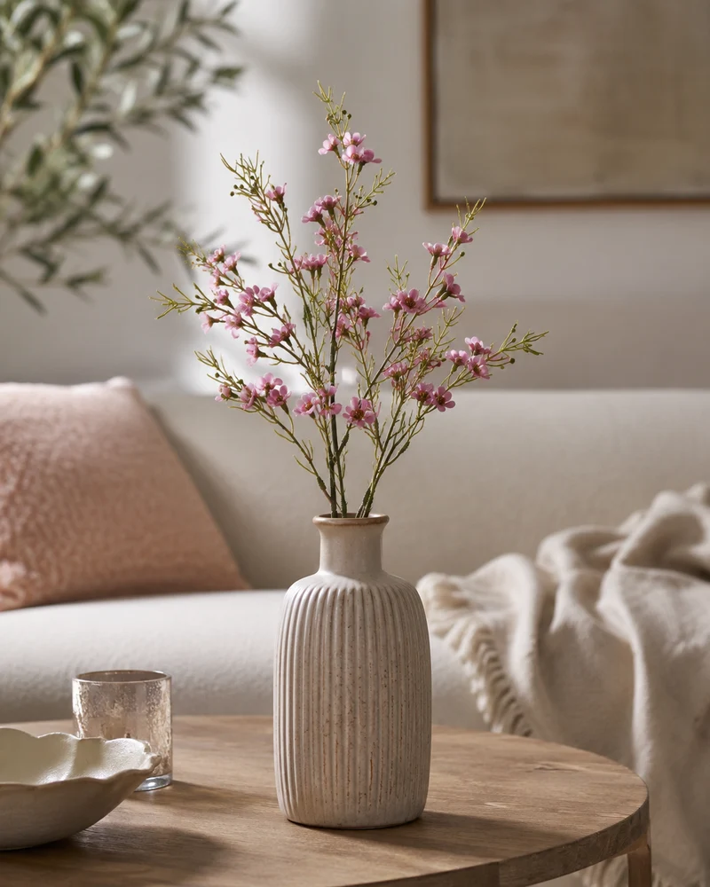 Wax Flower pink 69 cm