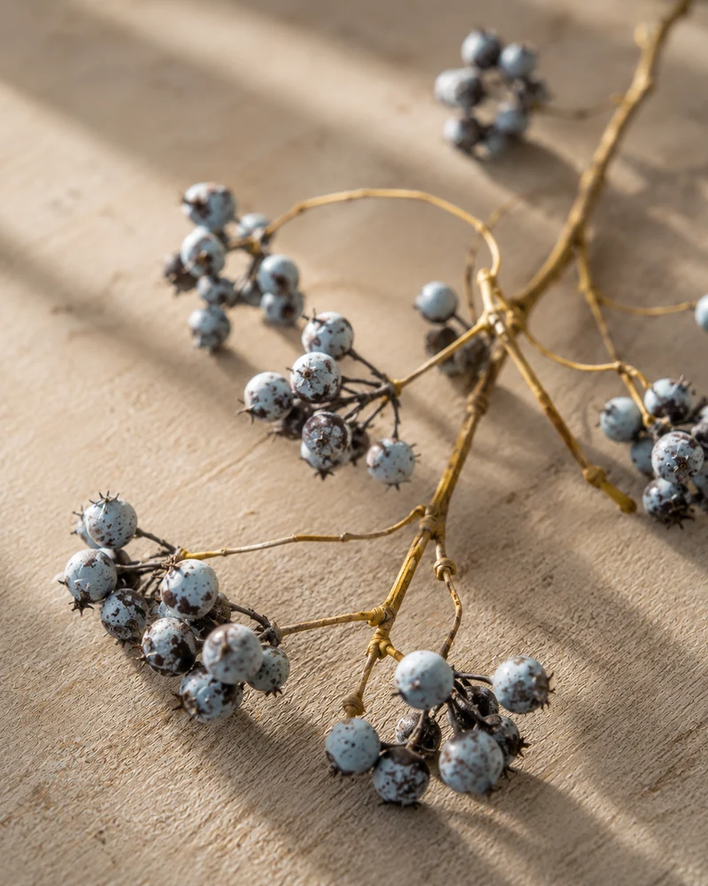 Berry Branch Curly blå 72 cm