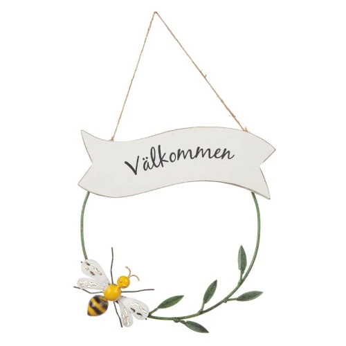 Skylt 'Välkommen' Bi 23cm