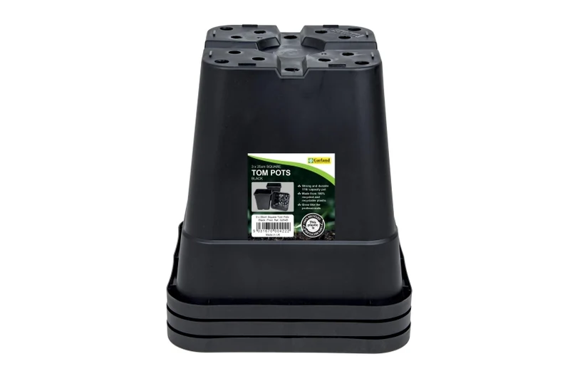 Planteringskruka Fyrkantig 25cm 3-pack