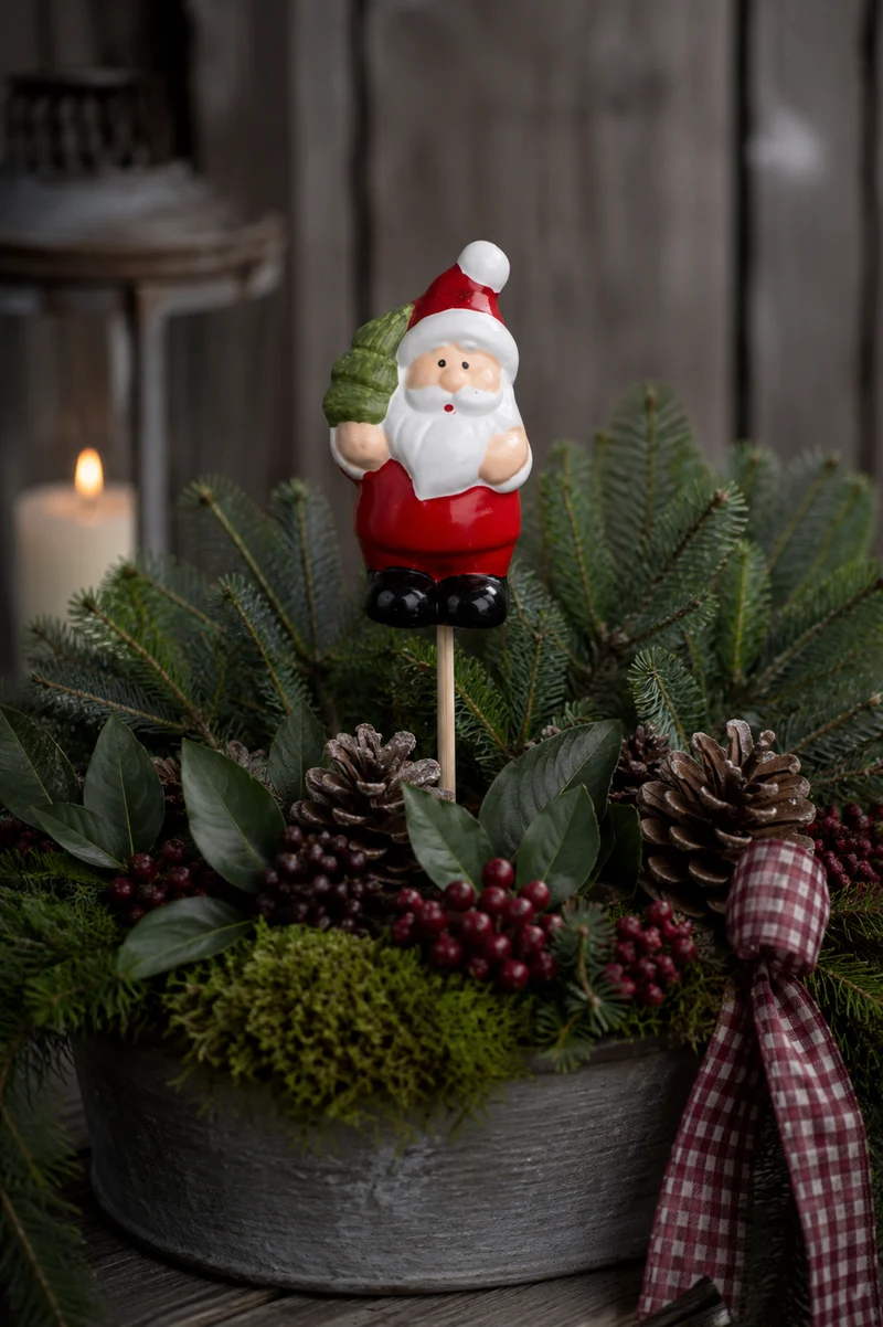 Sticks Tomte keramik Röd