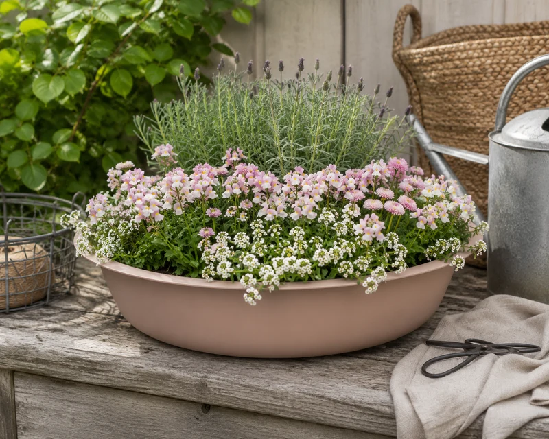 Zinkskål Rosa D65cm