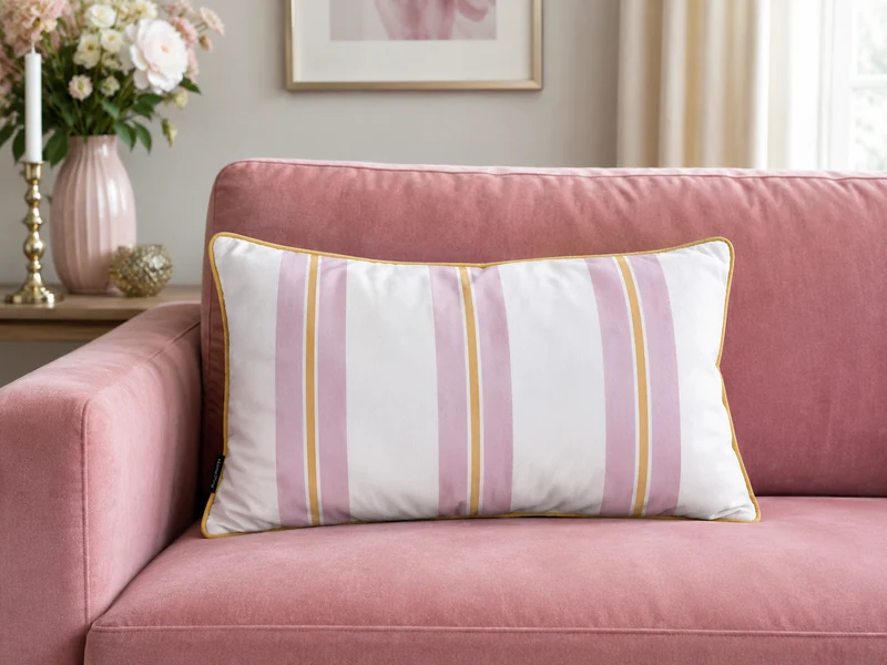 Kuddfodral 'Pink Stripe' 30x50cm
