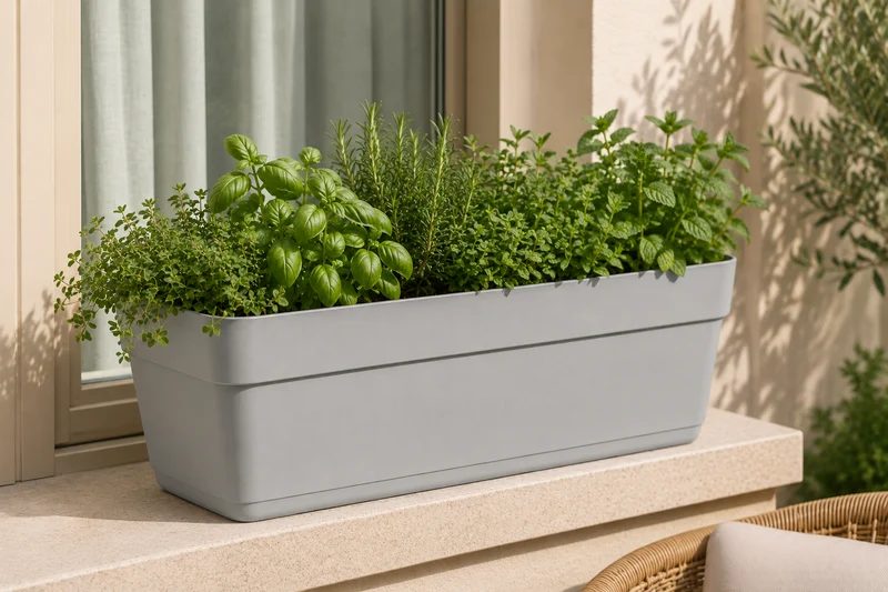 Kruka Blossom D50cm FOG GREY