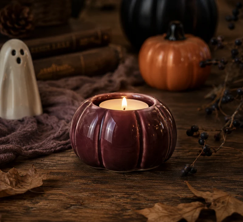 Ljuslykta Pumpa 'Fenja' Aubergine