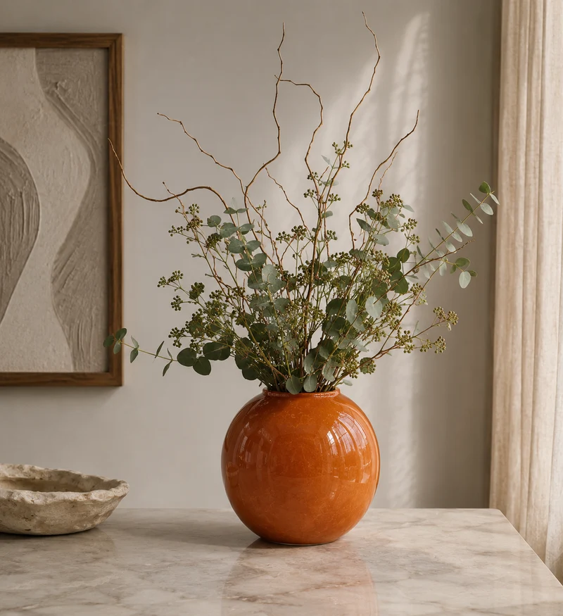 Glasvas 'Globe Jaffa Orange'