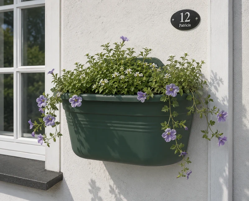 Green Basics Wall Basket 30cm, Leaf Green