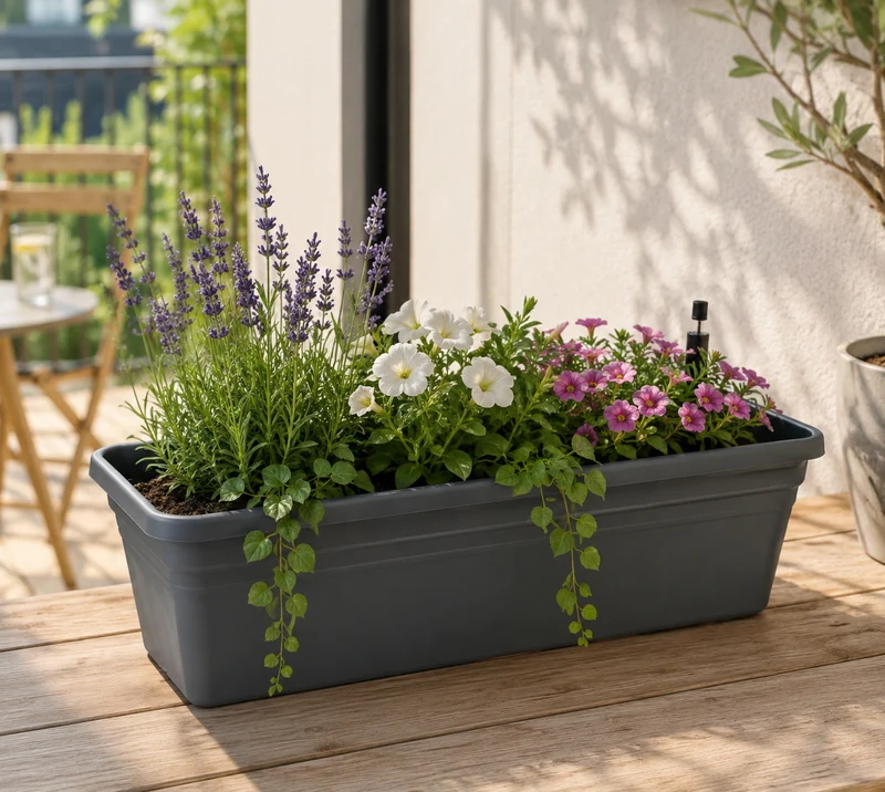 Balkonglåda 'Leon' 60cm - Anthracite