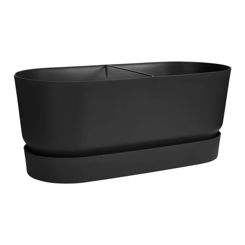 Greenville Terrace Blomlåda med hjul 60cm - Living Black