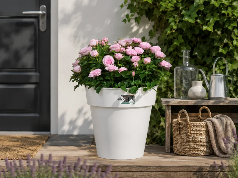 Green Basics Top Planter High 35cm - Cotton White