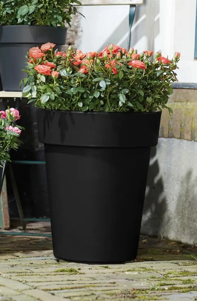 Green Basics Top Planter High 35cm - Living Black