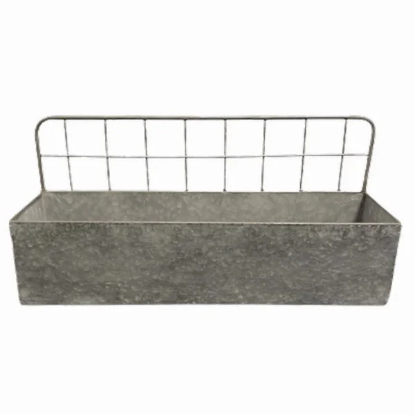 Väggampel 'Plant Box Zinc' 14x56cm