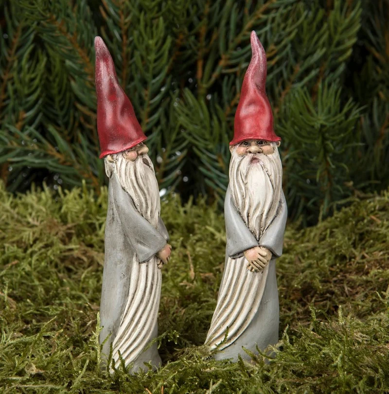 Tomte/Sticks Grå Poly 11,5cm