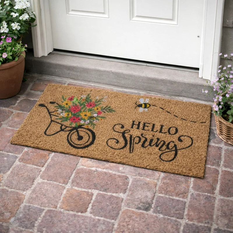 Dörrmatta 'Hello Spring' 23x53cm