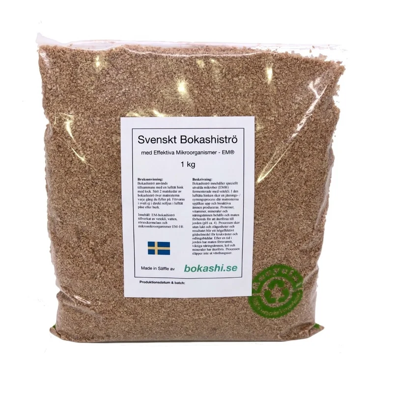 Svenskt Bokashiströ 1kg påse
