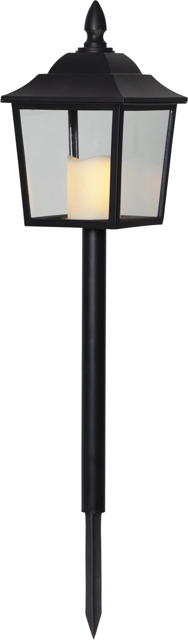 Gravlykta på pinne 'Flame Lantern' - LED H52cm