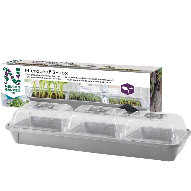 Miniväxthus 'Micro Leaf' 3-box
