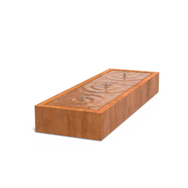 Vattenbord cortenstål 3 mm CB4 3000x1000x400 mm
