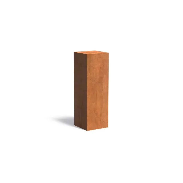 Sockel i cortenstål 2 mm 40x40x120 cm