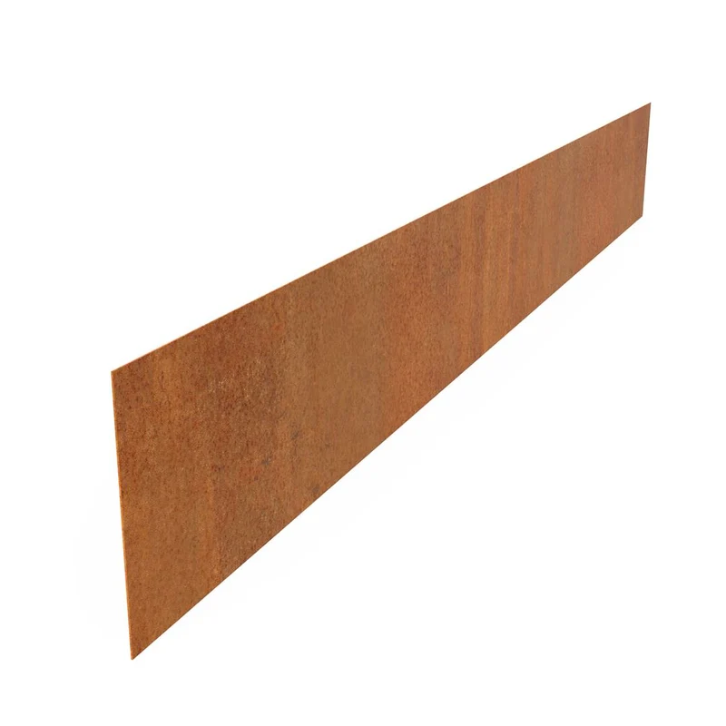 Kantstöd Cortenstål Rak Överkant 2 mm - 2300x290 mm