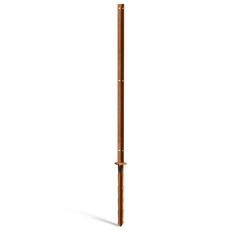 Hörnstolpe för paneler Cortenstål 6 mm 115x115x2700 mm