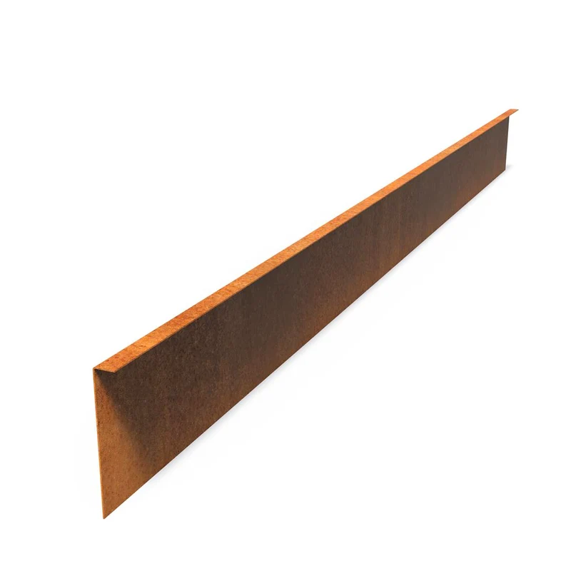Rabattkant Cortenstål 2 mm med vikt överkant – 2300x200 mm
