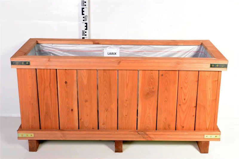 Blomlåda i lärk 120x50x50 cm rektangulär