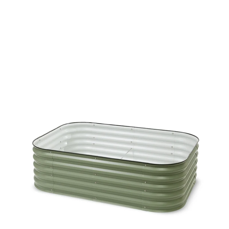 6 in 1 Metal Raised Garden Bed | 17" Tall | Sage