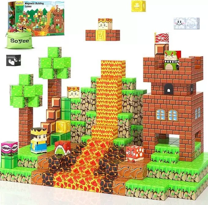 PixelBuild™ Magnetiska Byggklossar | Kreativ & Pedagogisk Leksak för Barn