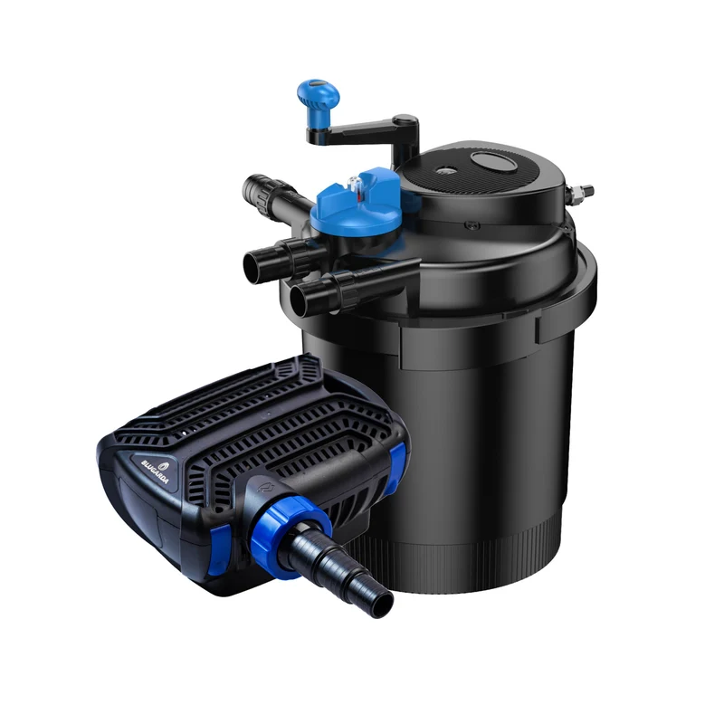 BluPressure 6.000 & BluFlow 5.200 - Dammfilter med pump - Tryckfilterset