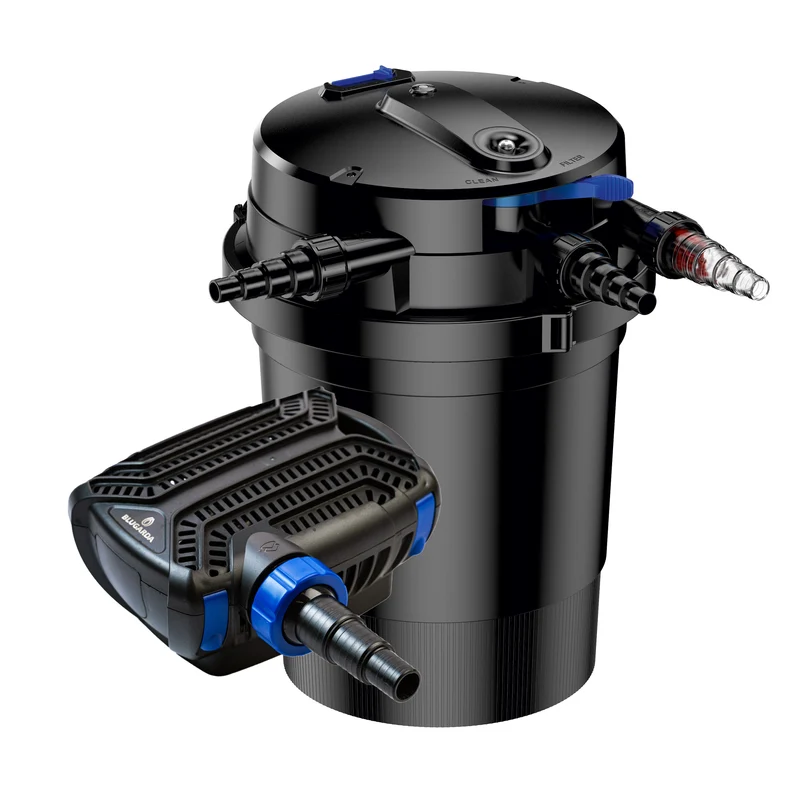BluPressure Smart Control & BluFlow 10.000 - Dammfilter med pump - Tryckfilterset