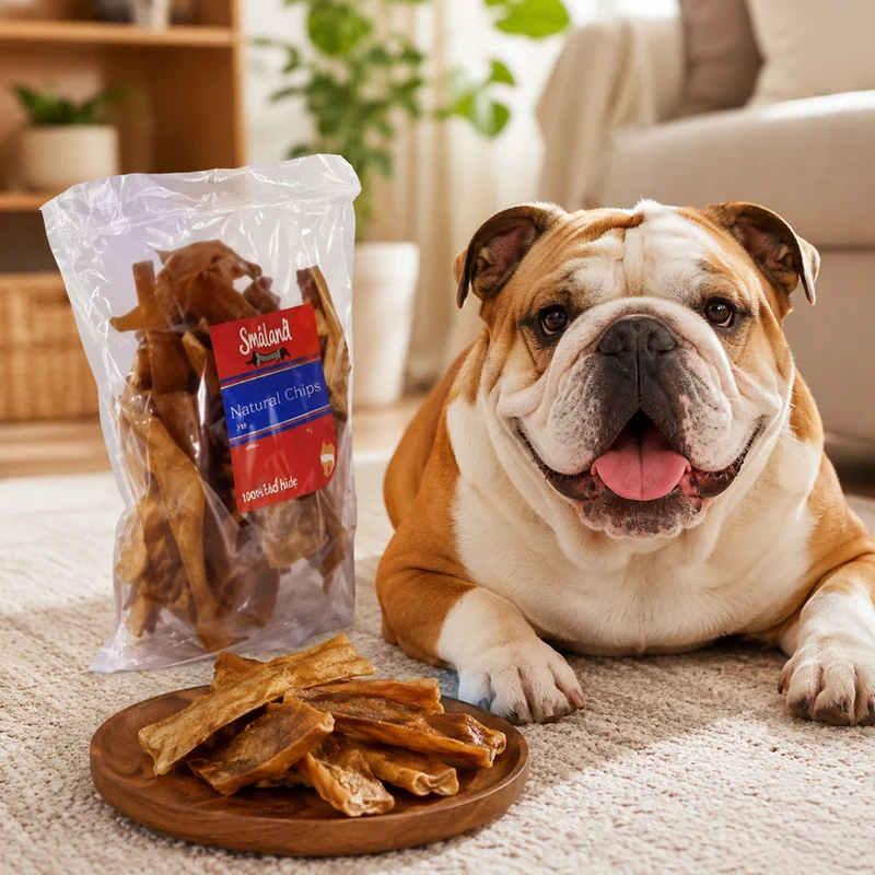 Småland Natural Chips 900 g – naturliga lufttorkade tuggben av buffelhud