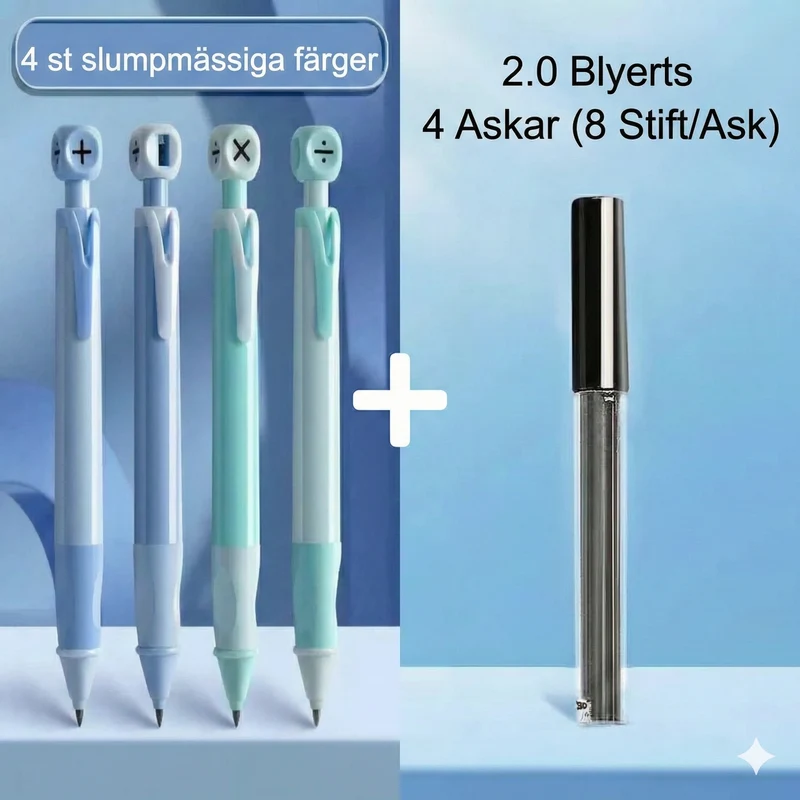 Ergonomisk Evighetspenna för Barn – Korrigerar Skrivgrepp & Behöver ej vässas
