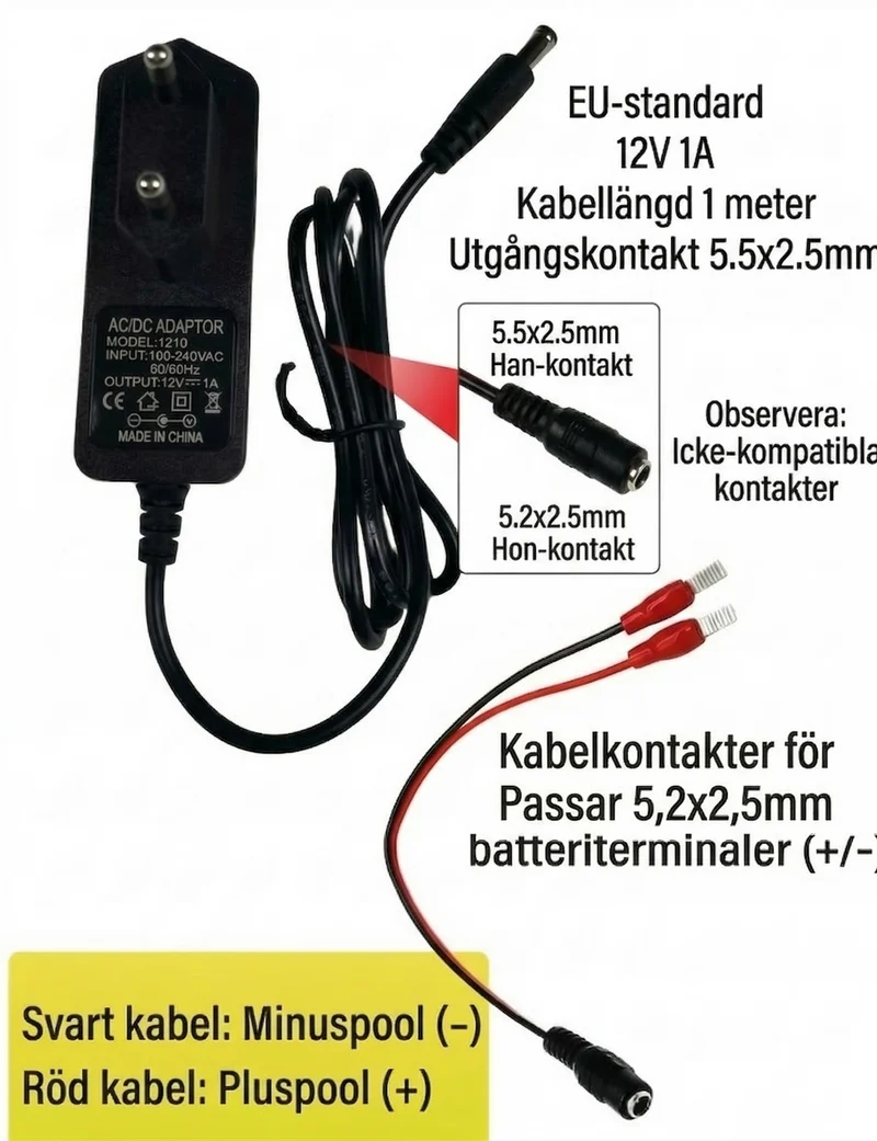 Universell Litiumbatteriladdare – Snabbladdare för Elsparkcykel, Drönare & Elverktyg (CE-Märkt)