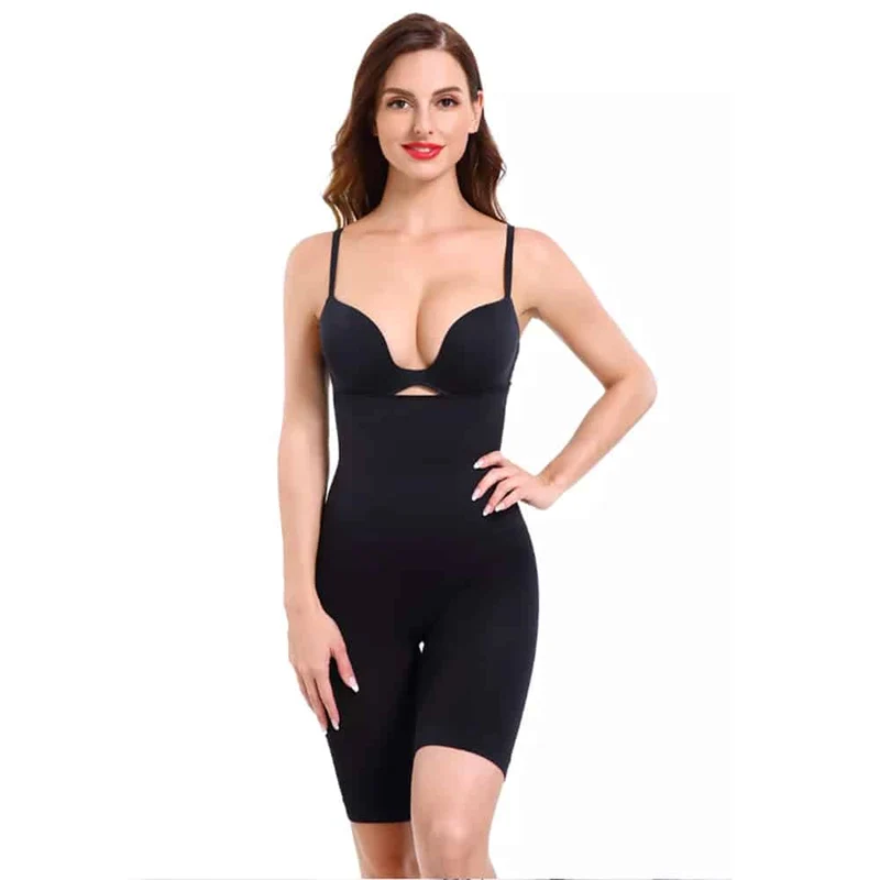 Shapewear-shorts med høyt liv – svart eller beige