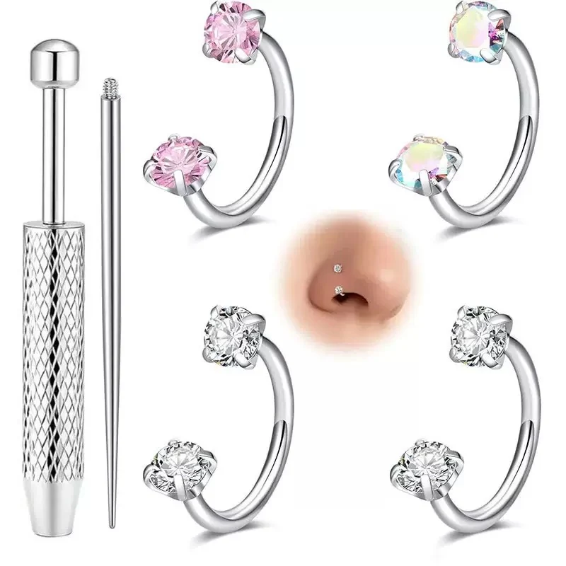 Novisom™ Elegant Smyckeset för Näsring och Örhängen